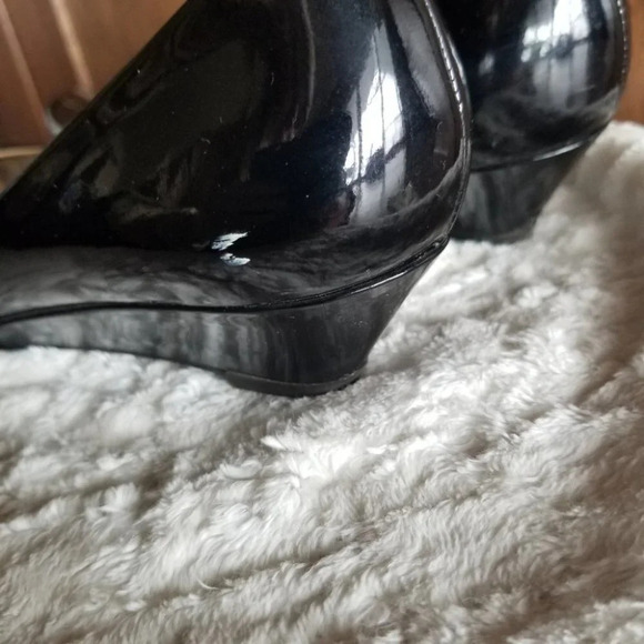 𝅺tod's Kitten Heel Wedge  Glossy Black 37.5 - Picture 8 of 15